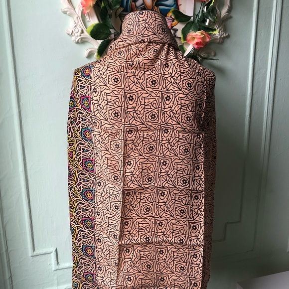 Vintage cotton abstract print scarf - Picture 3 of 8